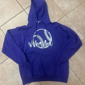Hanes Purple EcoSmart “Baseball Mama” Hoodie